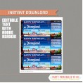 Editable Surprise Trip Ticket to Disneyland / Disneyworld 